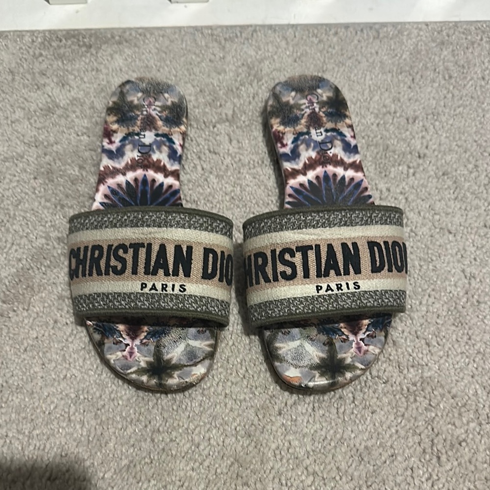 Dior Multicolor Slide Sandals